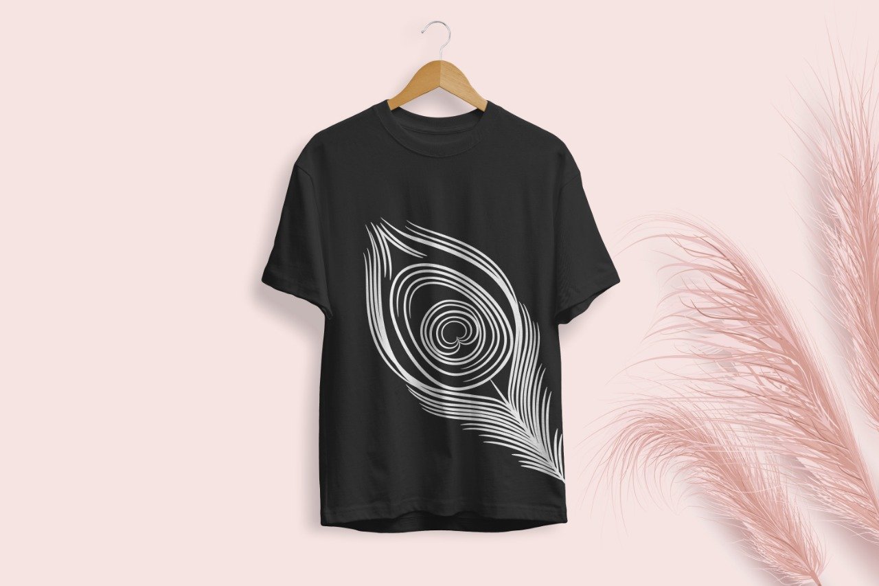 Printed T shirt Feather