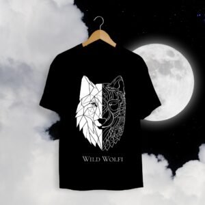 Printed T shirt wild wolfi